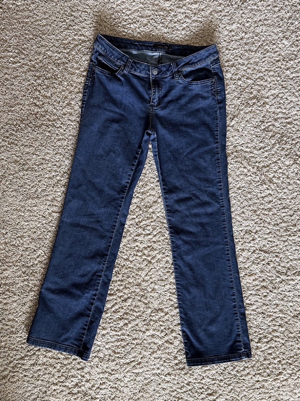 prAna Blue Stretch Jeans 8/29 Organic Cotton Straight Leg
